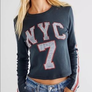 Daydreamer Gray Long Sleeve Tee with Red Accents